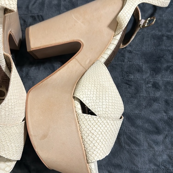 Sam Edelman Corbin Snake Print  Platform Shoes - Picture 3 of 6